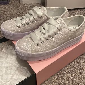 Keds for Kate spade triple up KS Glitter white size 7